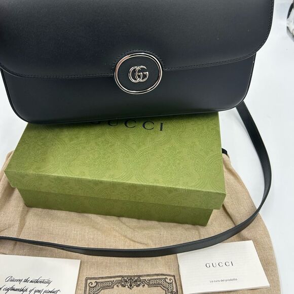 Women’s Gucci calf skin GG shoulder bag detachable shoulder strap made in Italy - Picture 3 of 16